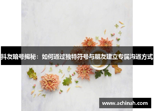 抖友暗号揭秘：如何通过独特符号与朋友建立专属沟通方式